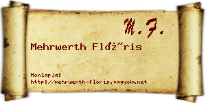 Mehrwerth Flóris névjegykártya